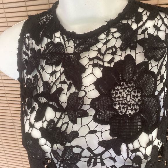 Black Lace Long Dress w Two Bodysuits - Picture 4 of 15